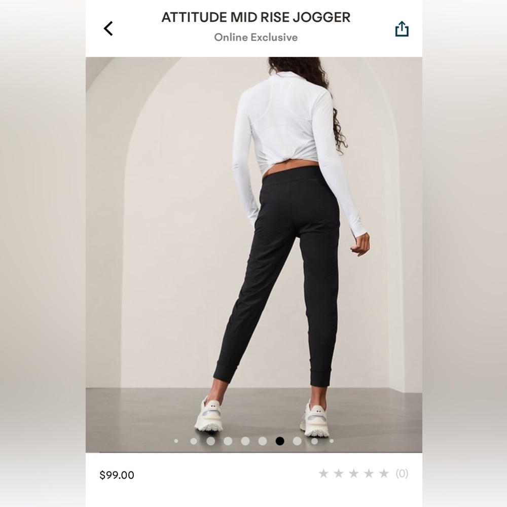 Athleta Black Mid Rise Jogger